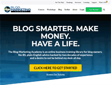 Tablet Screenshot of blogmarketingacademy.com